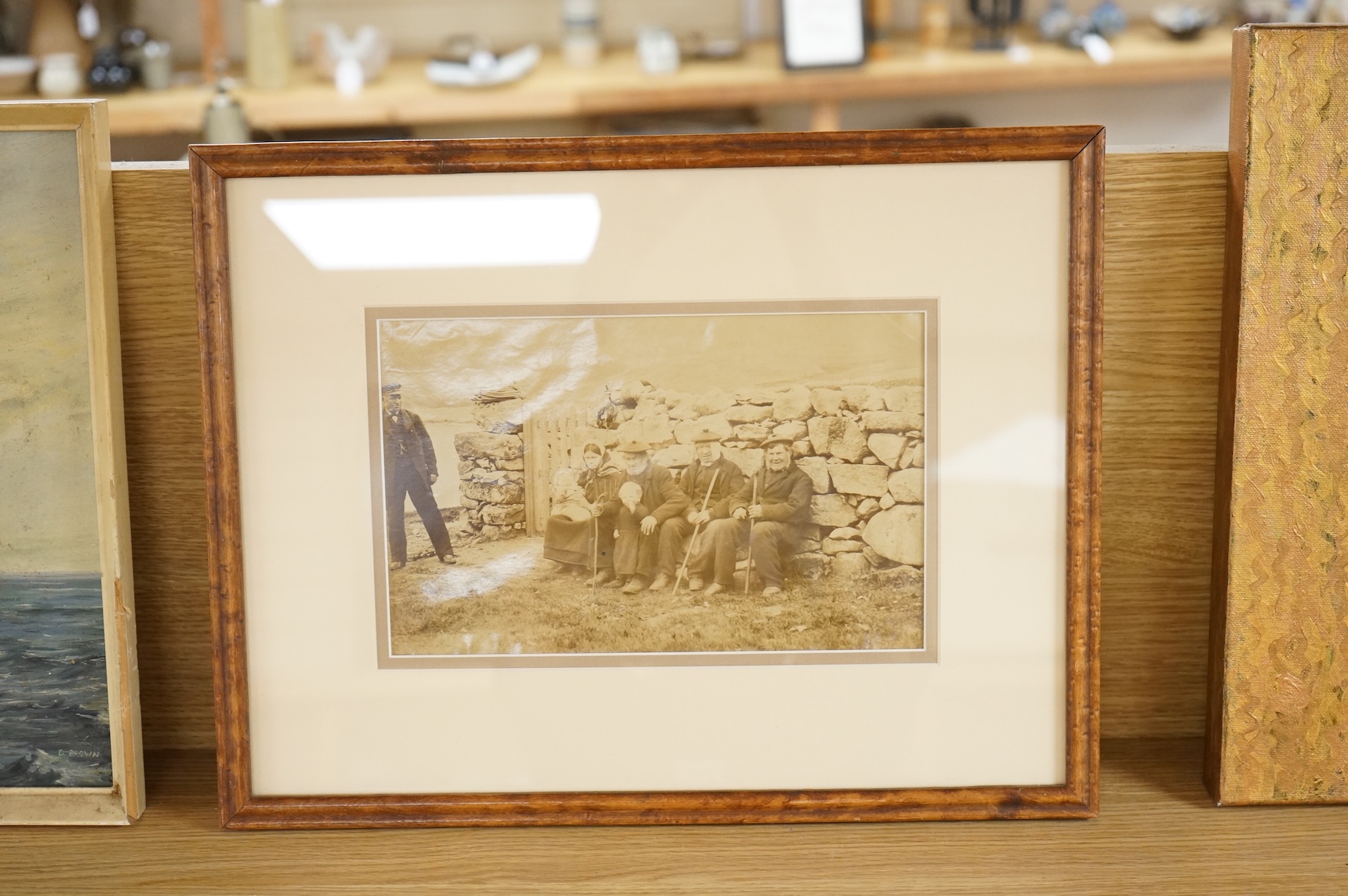 James Valentine (1815-1880), 'Group of Natives, St Kilda', circa 1860-1880, albumen print, 17.5 x 27.5cm